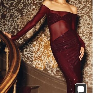 MESHKI NASH SEQUIN MAXI DRESS (M)